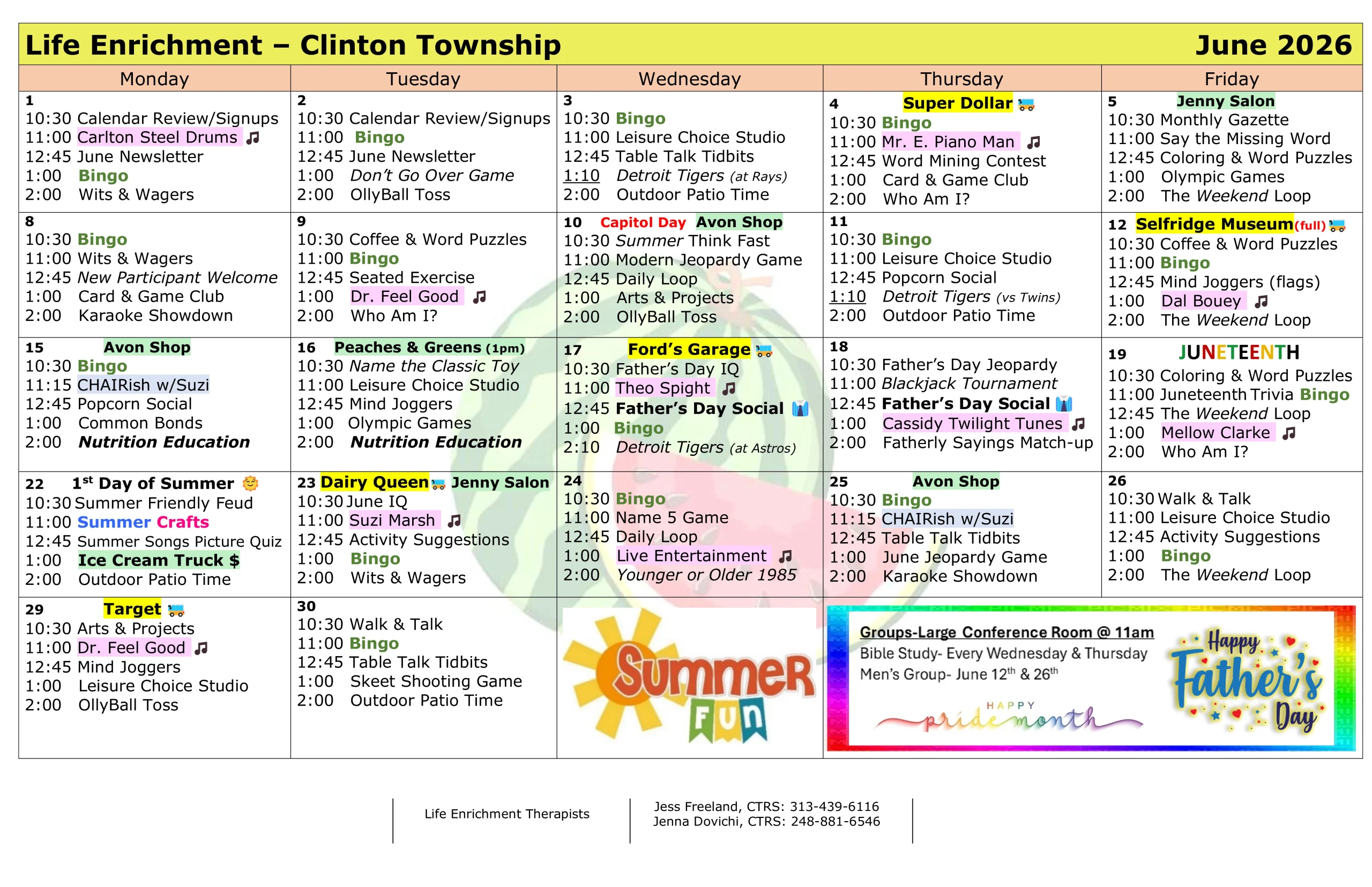 June-2026-activities-calendar-clinton-township Activities calendar for PACE Southeast Michigan - Clinton Township Center
